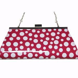 Neiman Marcus fashion polka dot clutch
